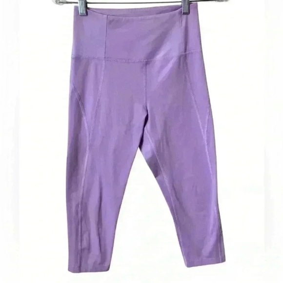 Girlfriend Collective High Waisted Compression Legging Lavender Purple Cropped - Picture 1 of 7